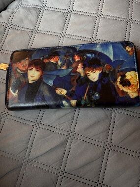 ICON Blue Multi-Color Printed Zip Wallet